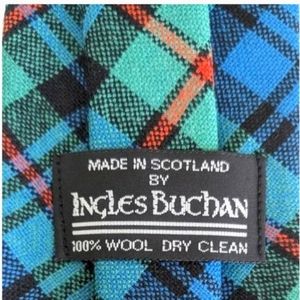 INGLES BUCHAN of Scotland Tartan Plaid Necktie Scottish Wool Preppy Academia Tie